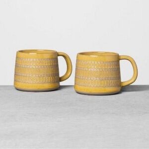 2pk Textured Mug Set Yellow - Hearth & Hand™ with Magnolia